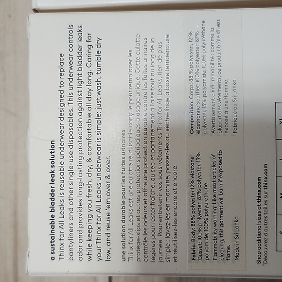 Thinx for all leaks qty 2 boxes - Picture 4 of 7